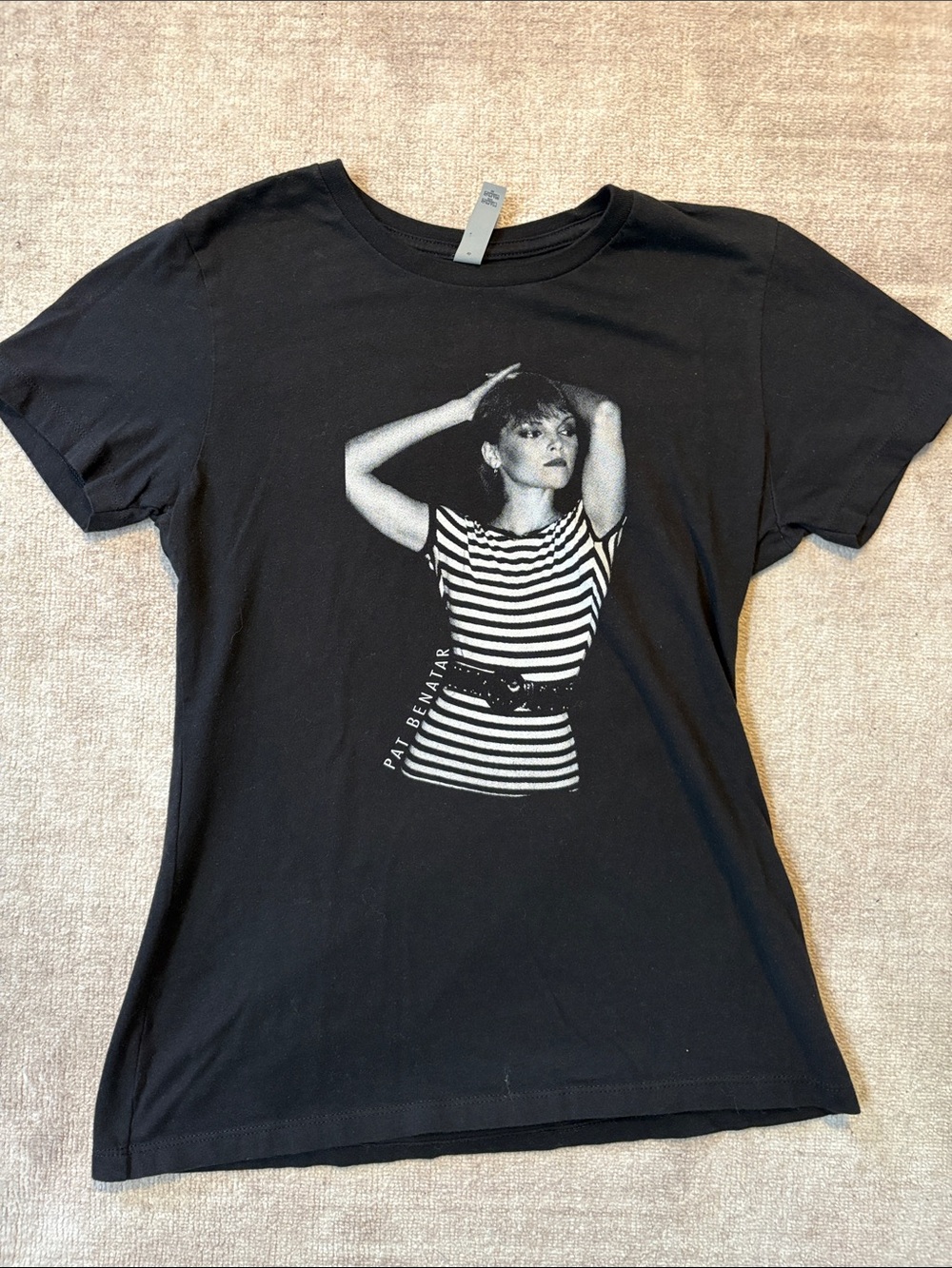 Next Level Apparel Black Short Sleeve Tee with Monochrome Graphic